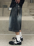 Grayish Washing Bermuda Denim