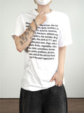 Text printed short sleeve T-shirt