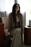 Suede layered skirt