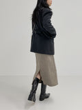 Ronta Unbalance Wool Crop Knit