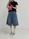741 Catwashing Bermuda Denim Pants