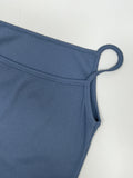 Boat Neck Square Ribbed Sleeveless