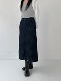 Selvedge H-line Banding Long Skirt