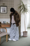 Leopard fur coat jacket