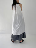 Backhaul Linen Sleeveless Flare One Piece