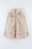 Padding reversible) hood fur jacket