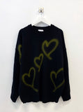 HAND-MADE heart painting knit