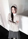SOFT KNIT HOOD ZIP-UP