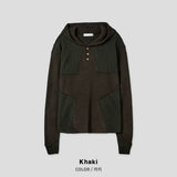 Big Star Warmer Henley Neck Hood Knit