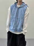 Detail Denim Anorak Vest