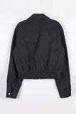 Biker blouson crop jacket