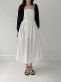 Shirring Smoke Tube Top One Piece