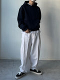 Cotton Two Pleats Bijo Pants