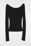 Ballet see-through shirring top