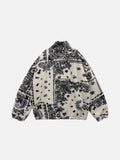 Paisley Quilted Over Fleece Zip-Up