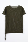 Crunchy mesh string tee