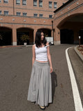 SWEAT SHIRRING MIDI SKIRT