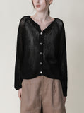 [Premium] Whole Garment Crochet Punching Cardigan