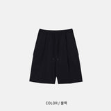 Nylon One-Tuck Bermuda Pants