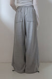 Two-tuck wide string pants