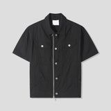 Nylon double pocket short sleeve shirt