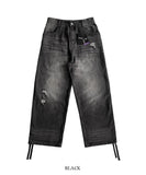 Swain Double Back Pocket Wide Denim Pants