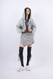 Cropped rain hood zip-up