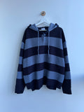 Stripe Warmer Knit Hood