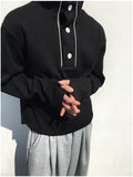 Dev Turtleneck Crop Waffle Sweatshirt