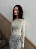 TENCEL SHIRRING TOP