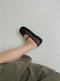 Mesh See-Through Flat Shoes