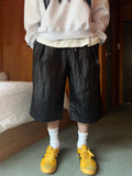 Glossy Nylon Bermuda Pants