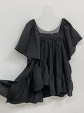 Prin Unbalanced Flare Blouse