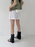 Leather buckle open toe flip-flop boots