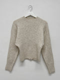 Zip-up round crop knit
