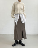 [FW] Betty Slit H-Line Long Skirt