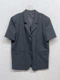Log 3 Button Overfit Half Jacket
