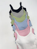 Ribbed U-neck Bra Top Sleeveless