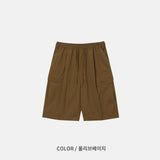 Nylon One-Tuck Bermuda Pants