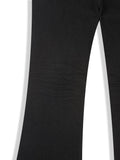 Bones black embo flare denim pants
