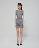 Draped Mesh Layered Mini Skirt