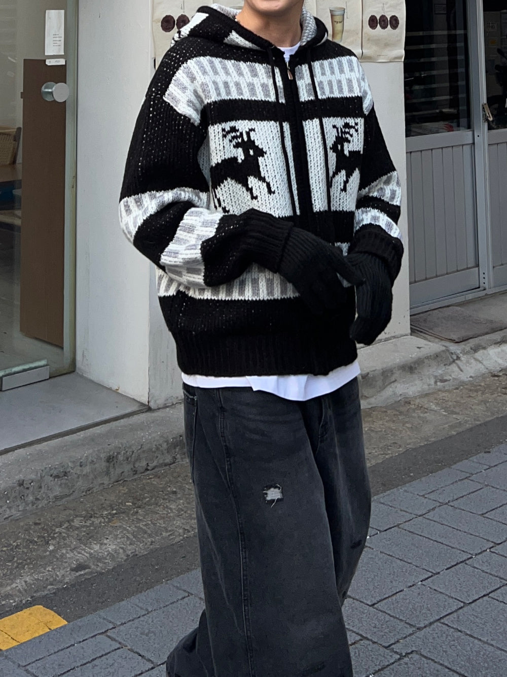 【KOOLOSET】Torck wide baggy denim KOOLOSET】Torck wide baggy denim