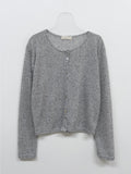 Shelly see-through round neck cardigan