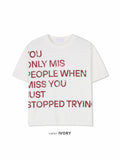 Trying Lettering Crop Short Sleeve T-shirt