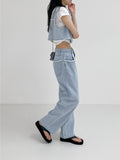 [unisex] Risk Vintage Wide Denim Pants