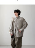 Cinnamon Loose Striped Shirt
