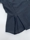 Harbor Unbalanced Short Sleeve Blouse