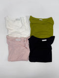 Boatneck Tencel See-Through T-Shirt