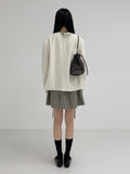 Frill Banding Flared Mini Skirt