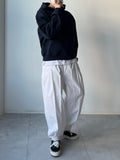 Cotton Two Pleats Bijo Pants